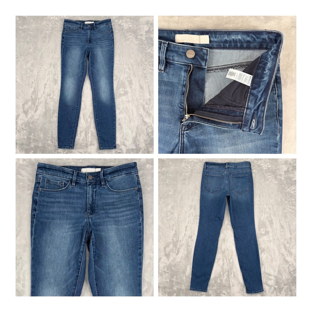 Athleta Sculptek Skinny Jeans Womens 6 (29x29) Blue Denim Performance Stretch